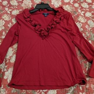 Chaps long sleeve red shirt